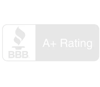 BBB logo with an A+ Rating, indicating high business credibility.